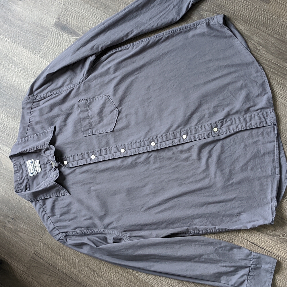 🎉HP🎉 Lucky Brand Gray Western Style Button Down Embroidered Shirt XL - Picture 3 of 14